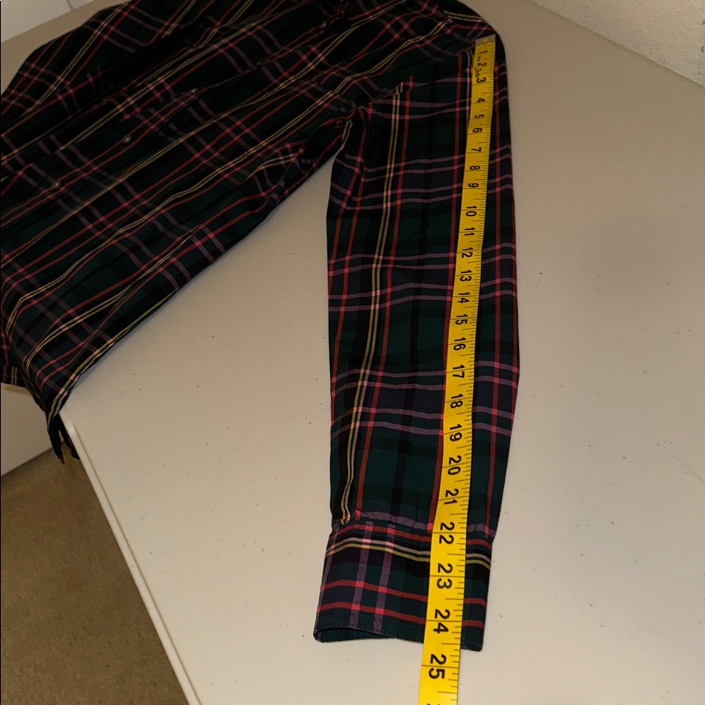 100% Cotton J. Crew Green and Red Plaid Casual Woman's Shirt Size 6. - Picture 12 of 16